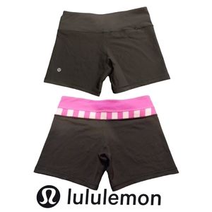Lululemon Groove Shorts Reversible Black and Pink Size 6